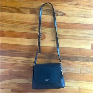 Guess Black Leather Crossbody Bag with Adjustable Strap